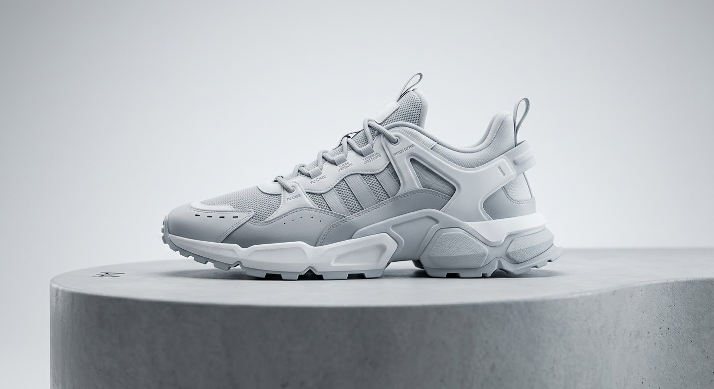 White background footwear render